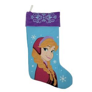 Disney Frozen Anna Stocking Christmas Felt Embroidered Applique Holiday Princess